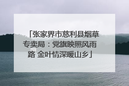 张家界市慈利县烟草专卖局：党旗映照风雨路 金叶情深暖山乡