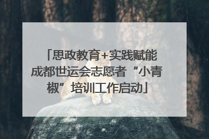 思政教育+实践赋能 成都世运会志愿者“小青椒”培训工作启动