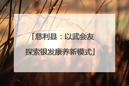 慈利县：以武会友 探索银发康养新模式