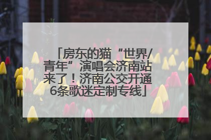 房东的猫“世界/青年”演唱会济南站来了！济南公交开通6条歌迷定制专线