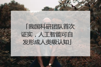 我国科研团队首次证实，人工智能可自发形成人类级认知