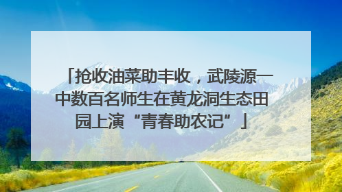 抢收油菜助丰收，武陵源一中数百名师生在黄龙洞生态田园上演“青春助农记”
