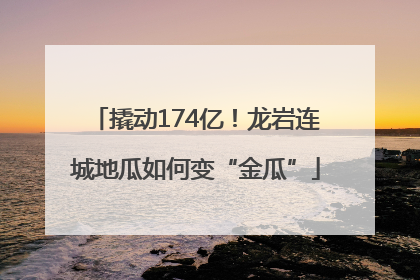 撬动174亿！龙岩连城地瓜如何变“金瓜”