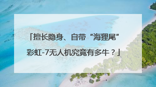 擅长隐身、自带“海狸尾” 彩虹-7无人机究竟有多牛？