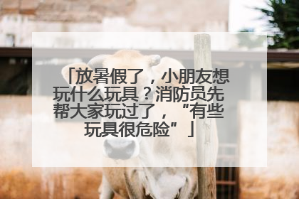 放暑假了，小朋友想玩什么玩具？消防员先帮大家玩过了，“有些玩具很危险”