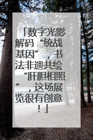 数字光影解码“统战基因”，书法非遗共绘“肝胆相照”，这场展览很有创意！