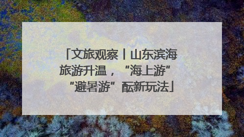 文旅观察丨山东滨海旅游升温，“海上游”“避暑游”酝新玩法