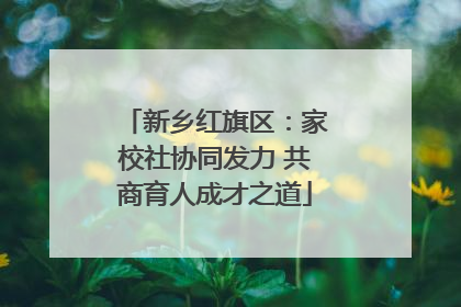 新乡红旗区：家校社协同发力 共商育人成才之道