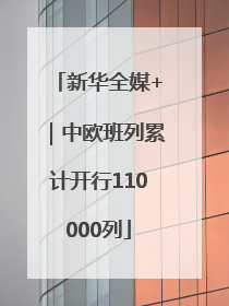 新华全媒+｜中欧班列累计开行110000列