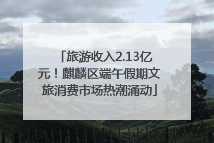 旅游收入2.13亿元！麒麟区端午假期文旅消费市场热潮涌动