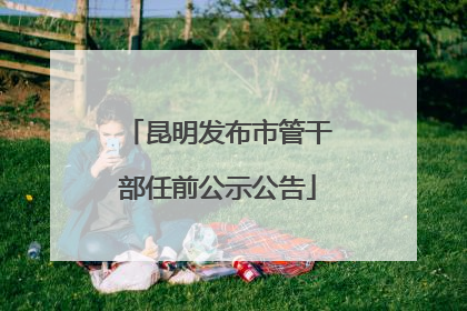 昆明发布市管干部任前公示公告