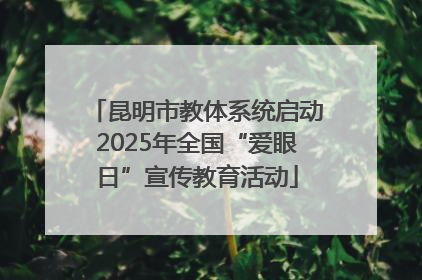 昆明市教体系统启动2025年全国“爱眼日”宣传教育活动