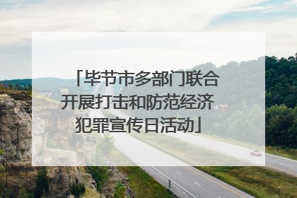 毕节市多部门联合开展打击和防范经济犯罪宣传日活动