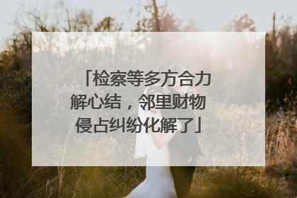 检察等多方合力解心结，邻里财物侵占纠纷化解了