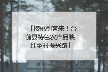 樱桃引客来！台前县特色农产品映红乡村振兴路
