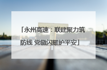 永州高速：联建聚力筑防线 党徽闪耀护平安
