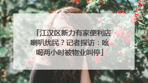 江汉区新力有家便利店喇叭扰民？记者探访：吆喝两小时被物业叫停