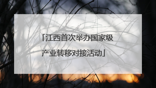 江西首次举办国家级产业转移对接活动