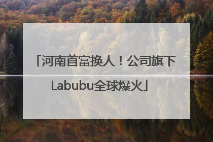 河南首富换人！公司旗下Labubu全球爆火