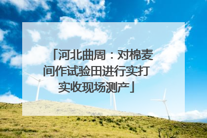 河北曲周：对棉麦间作试验田进行实打实收现场测产