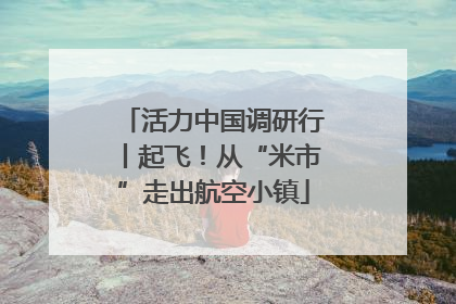 活力中国调研行丨起飞！从“米市”走出航空小镇
