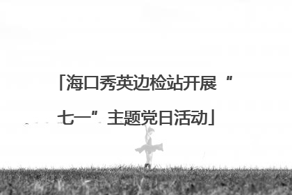 海口秀英边检站开展“七一”主题党日活动