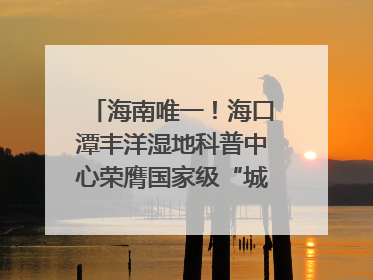 海南唯一！海口潭丰洋湿地科普中心荣膺国家级“城市儿童友好空间建设园区”称号