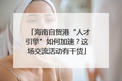 海南自贸港“人才引擎”如何加速？这场交流活动有干货