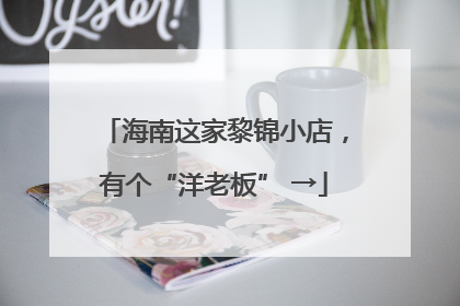 海南这家黎锦小店，有个“洋老板” →