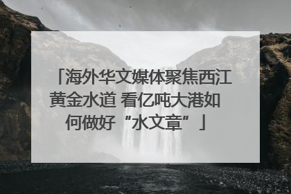 海外华文媒体聚焦西江黄金水道 看亿吨大港如何做好“水文章”