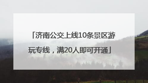 济南公交上线10条景区游玩专线，满20人即可开通