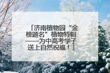 济南植物园“金榜题名”植物特辑——为中高考学子送上自然祝福！