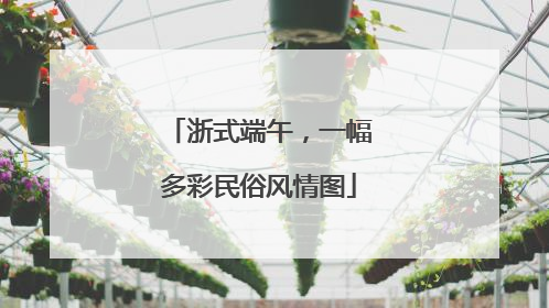 浙式端午，一幅多彩民俗风情图