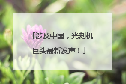 涉及中国，光刻机巨头最新发声！