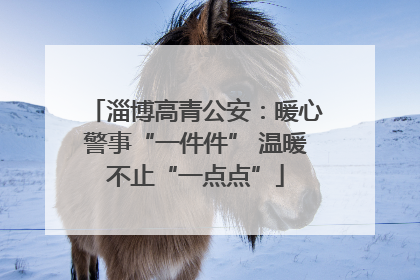 淄博高青公安：暖心警事“一件件” 温暖不止“一点点”
