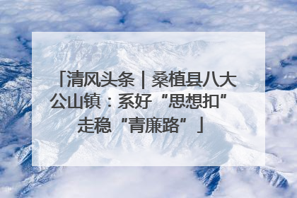 清风头条｜桑植县八大公山镇：系好“思想扣” 走稳“青廉路”