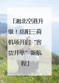 湘北空港升级！岳阳三荷机场开启“客货并举”新航程