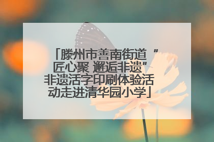 滕州市善南街道“匠心聚 邂逅非遗”非遗活字印刷体验活动走进清华园小学