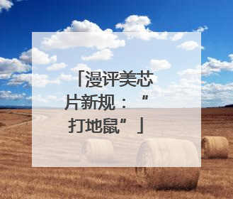 漫评美芯片新规：“打地鼠”