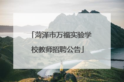 菏泽市万福实验学校教师招聘公告