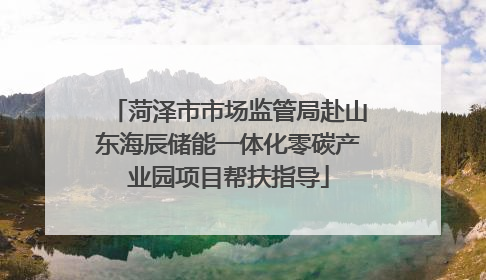 菏泽市市场监管局赴山东海辰储能一体化零碳产业园项目帮扶指导