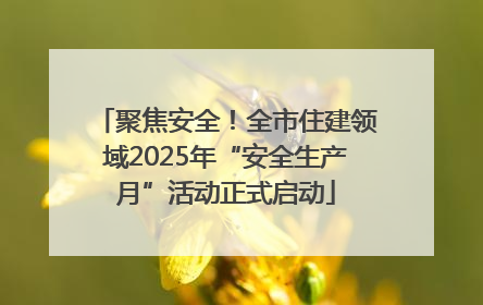 聚焦安全！全市住建领域2025年“安全生产月”活动正式启动