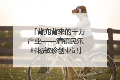 背兜背来的千万产业——清镇民乐村杨敏珍创业记