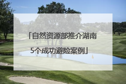 自然资源部推介湖南5个成功避险案例