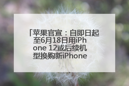 苹果官宣：自即日起至6月18日用iPhone 12或后续机型换购新iPhone，可享额外折抵优惠