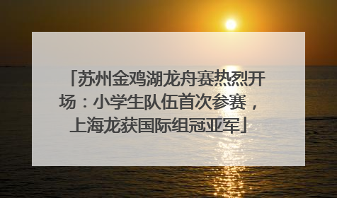 苏州金鸡湖龙舟赛热烈开场：小学生队伍首次参赛，上海龙获国际组冠亚军