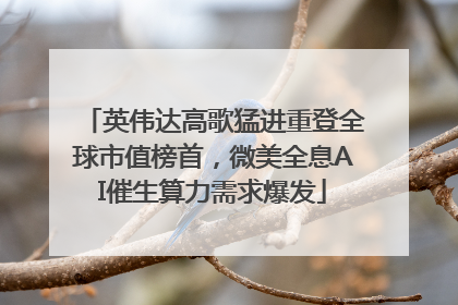 英伟达高歌猛进重登全球市值榜首，微美全息AI催生算力需求爆发