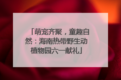 萌宠齐聚，童趣自然：海南热带野生动植物园六一献礼