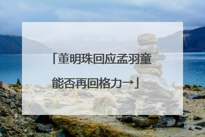 董明珠回应孟羽童能否再回格力→
