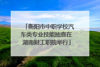 衡阳市中职学校汽车类专业技能抽查在湖南财工职院举行